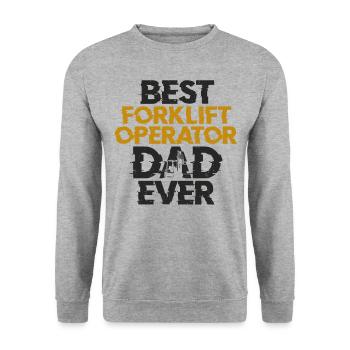 Certified Forklift Truck Operator - Unisex Pullover - Weißgrau meliert - Vorne - Alina (178cm) & Michal (187cm)