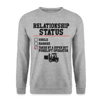 Opérateur de chariot élévateur certifié - Sweat-shirt Unisexe - gris chiné - Devant - Alina (178cm) & Michal (187cm)