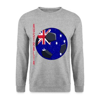 Football australien Football Drapeau australien - Sweat-shirt Unisexe - gris chiné - Devant - Alina (178cm) & Michal (187cm)