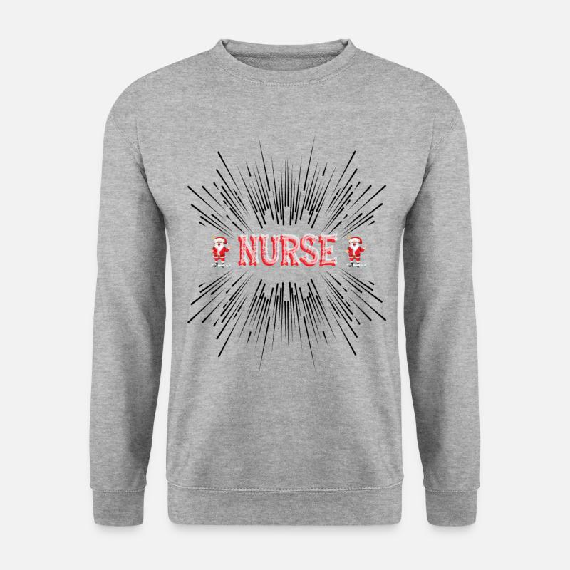Nurse Weihnacht zeit - Unisex Pullover - Weißgrau meliert