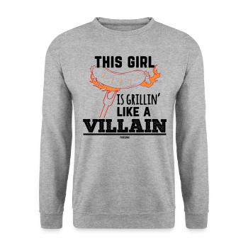 Crickets femme drôle de dire - Sweat-shirt Unisexe - gris chiné - Devant - Alina (178cm) & Michal (187cm)