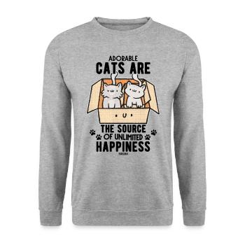 Chats pour enfants - Sweat-shirt Unisexe - gris chiné - Devant - Alina (178cm) & Michal (187cm)