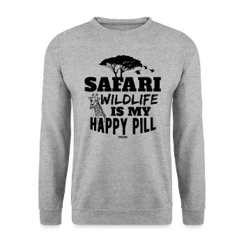 Giraffe - Unisex Sweatshirt - salt & pepper - Front - Alina (178cm) & Michal (187cm)