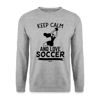 Goalkeeper Woman Girl Daughter Sports - Unisex Sweatshirt - salt & pepper - Front - Alina (178cm) & Michal (187cm)