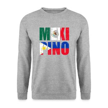 Mexipino Mexican Filipino Mexipino - Unisex Pullover - Weißgrau meliert - Vorne - Alina (178cm) & Michal (187cm)