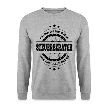 Steuerberater Geburtstag Kammerberuf Geschenk - Unisex Pullover - Weißgrau meliert - Vorne - Alina (178cm) & Michal (187cm)