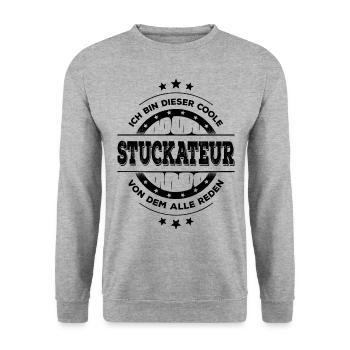 Stuckateur Geburtstag Facharbeiter Geschenk - Unisex Pullover - Weißgrau meliert - Vorne - Alina (178cm) & Michal (187cm)
