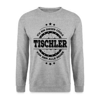 Tischler Kollegen Geburtstag Schreiner Geschenk - Unisex Pullover - Weißgrau meliert - Vorne - Alina (178cm) & Michal (187cm)