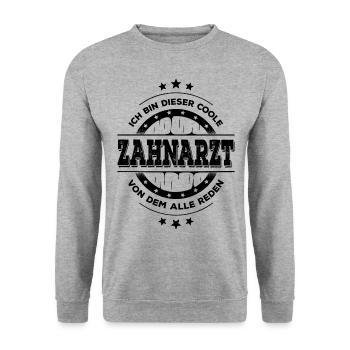 Zahnarzt Kollegen Geburtstag Zahnmedizin Geschenk - Unisex Pullover - Weißgrau meliert - Vorne - Alina (178cm) & Michal (187cm)