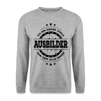 Ausbilder Geburtstag Lustiger Spruch Geschenk - Unisex Pullover - Weißgrau meliert - Vorne - Alina (178cm) & Michal (187cm)