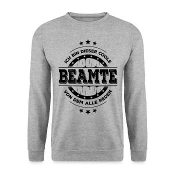 Beamter Geburtstag Öffentlicher Dienst Geschenk - Unisex Pullover - Weißgrau meliert - Vorne - Alina (178cm) & Michal (187cm)