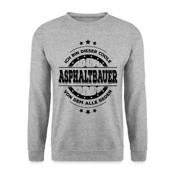 Asphaltbauer Geburtstag Bauarbeiter Geschenk - Unisex Pullover - Weißgrau meliert - Vorne - Alina (178cm) & Michal (187cm)