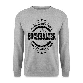 Buchhalter Geburtstag Buchhaltung Geschenk - Unisex Pullover - Weißgrau meliert - Vorne - Alina (178cm) & Michal (187cm)