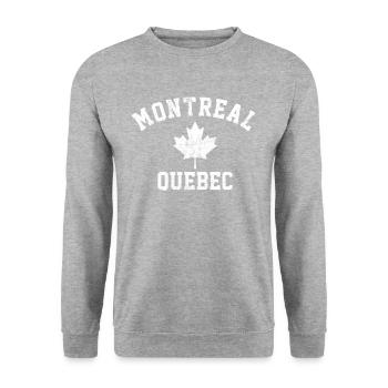 Montreal Quebec Canada montreal - Unisex Pullover - Weißgrau meliert - Vorne - Alina (178cm) & Michal (187cm)