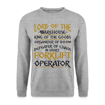 Certified Forklift Truck Operator - Unisex Sweatshirt - salt & pepper - Front - Alina (178cm) & Michal (187cm)