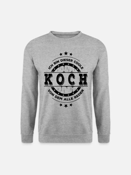 Koch Kollegen Geburtstag Koch Geschenk - Unisex Pullover - Weißgrau meliert