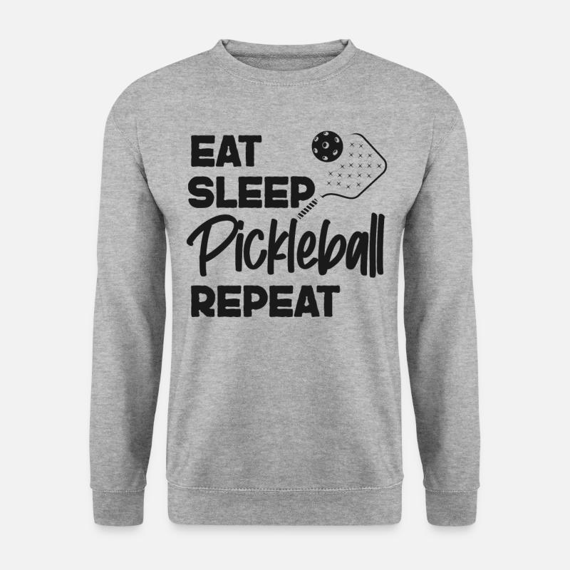 Pickleball Eat Sleep Pickleball - Unisex Pullover - Weißgrau meliert