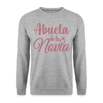 Abuela de la Novia Bride's Grandma Wedding Party - Unisex Sweatshirt - salt & pepper - Front - Alina (178cm) & Michal (187cm)