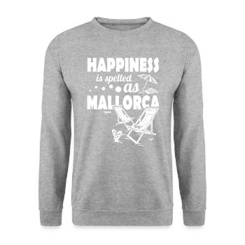 Mallorca Spanien Balearen Sommer Geschenkidee - Unisex Pullover - Weißgrau meliert - Vorne - Alina (178cm) & Michal (187cm)