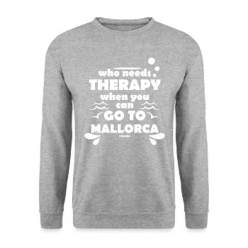 Mallorca Summer Spain Gift Idea - Unisex Sweatshirt - salt & pepper - Front - Alina (178cm) & Michal (187cm)