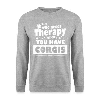 Wales Dog Breed Dog Love Puppy Gift - Unisex Sweatshirt - salt & pepper - Front - Alina (178cm) & Michal (187cm)