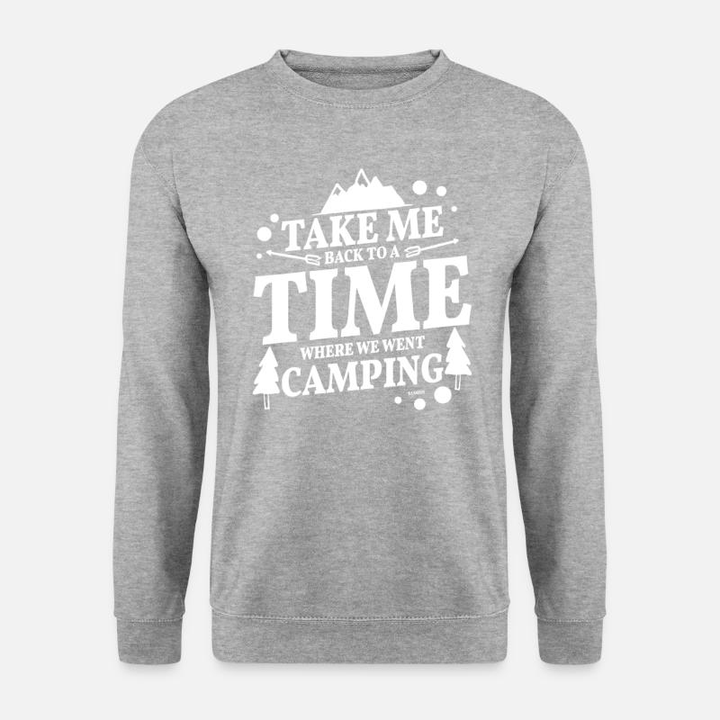 Slogan de camping cool - Sweat-shirt Unisexe - gris chiné