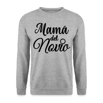 Mama del Novio Groom's Mother Wedding Gift - Unisex Sweatshirt - salt & pepper - Front - Alina (178cm) & Michal (187cm)