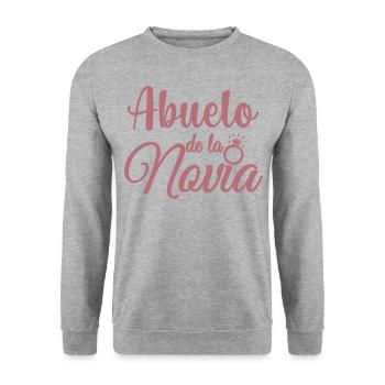 Abuelo de la Novia Bride's Grandpa Wedding Gift - Unisex Sweatshirt - salt & pepper - Front - Alina (178cm) & Michal (187cm)