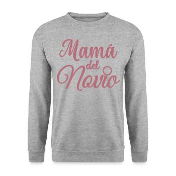 Mama del Novio Groom's Mom Wedding Gift - Unisex Sweatshirt - salt & pepper - Front - Alina (178cm) & Michal (187cm)