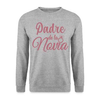 Padre de la Novia Bride's Father Wedding Gift - Unisex Sweatshirt - salt & pepper - Front - Alina (178cm) & Michal (187cm)