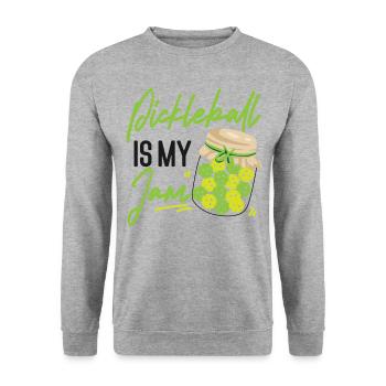 Pickleball Pickleball Is My Jam - Unisex Sweatshirt - salt & pepper - Front - Alina (178cm) & Michal (187cm)