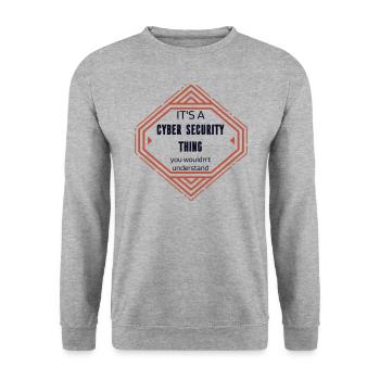Cybersecurity - IT Security Computer Scientist - Unisex Sweatshirt - salt & pepper - Front - Alina (178cm) & Michal (187cm)