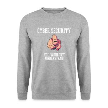 Cybersecurity - IT Security Computer Scientist - Unisex Sweatshirt - salt & pepper - Front - Alina (178cm) & Michal (187cm)