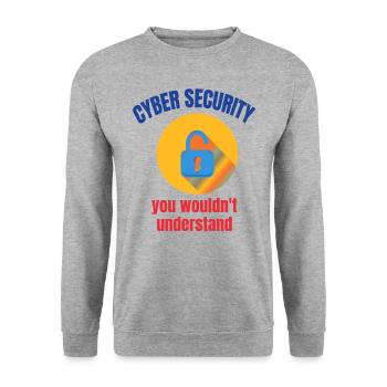 Cybersecurity - IT Security Computer Scientist - Unisex Sweatshirt - salt & pepper - Front - Alina (178cm) & Michal (187cm)