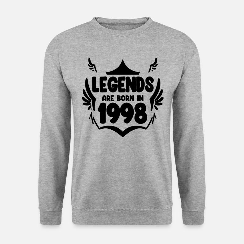 1998 - Unisex Pullover - Weißgrau meliert