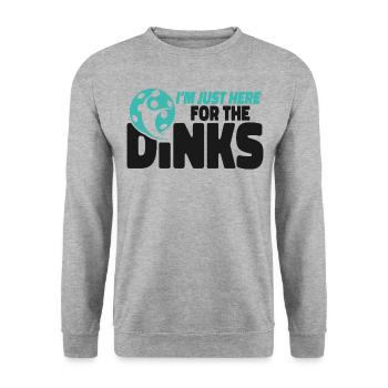 Pickleball Pun I'm Just Here For - Unisex Sweatshirt - salt & pepper - Front - Alina (178cm) & Michal (187cm)