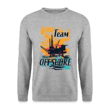 Équipe Offshore Life - Sweat-shirt Unisexe - gris chiné - Devant - Alina (178cm) & Michal (187cm)