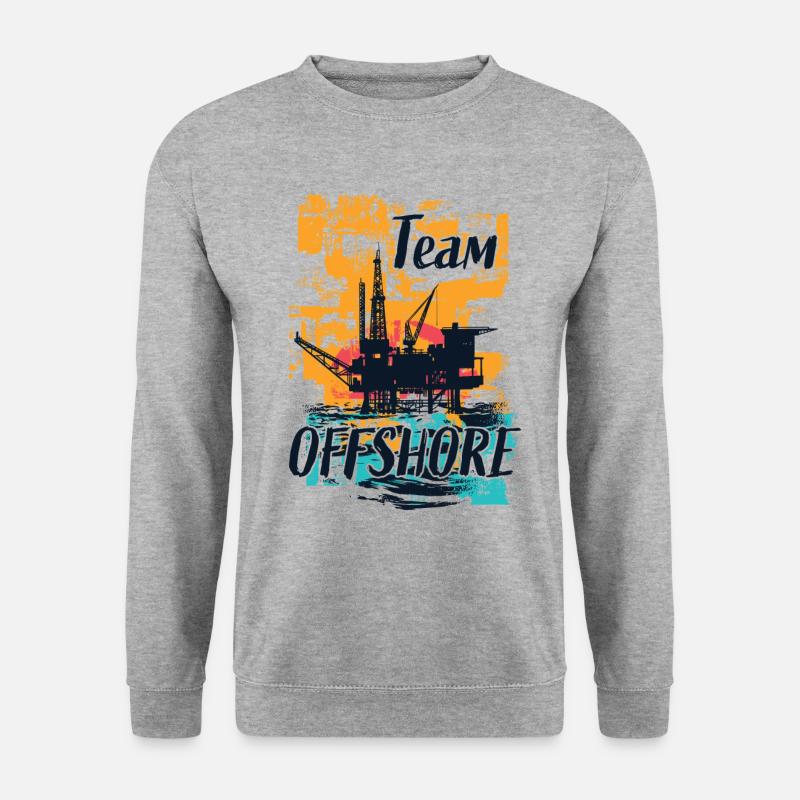 Team Offshore Life - Unisex Pullover - Weißgrau meliert