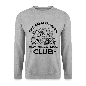 Arm Wrestling – 1 - Unisex Sweatshirt - salt & pepper - Front - Alina (178cm) & Michal (187cm)