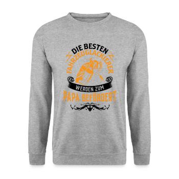 Fahrzeuglackierer zum Papa befördert Lackierer - Unisex Pullover - Weißgrau meliert - Vorne - Alina (178cm) & Michal (187cm)