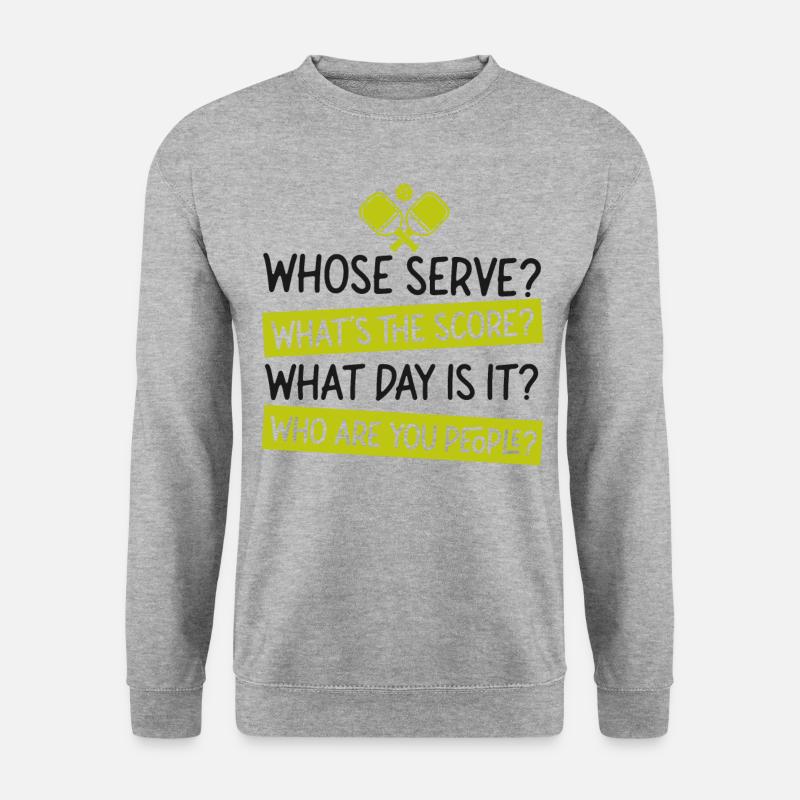 Pickleball Whose Serve? What's The - Unisex Pullover - Weißgrau meliert