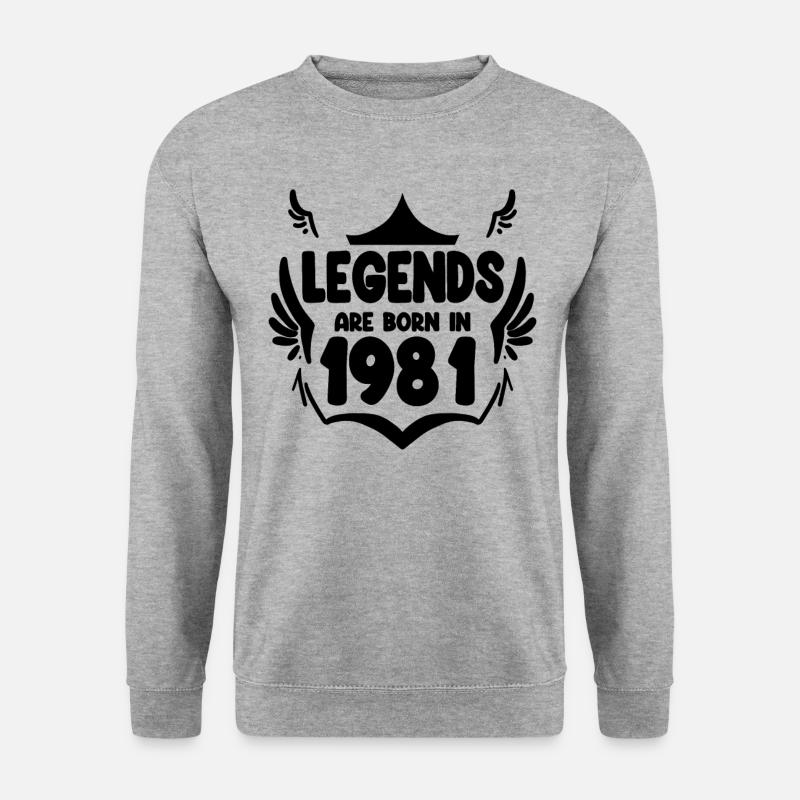 1981 - Born 1981 - Unisex Sweatshirt - salt & pepper