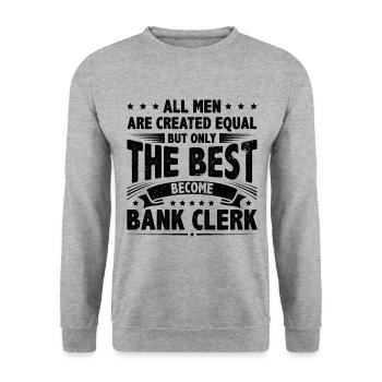 All Men Are Created Equal But Only The Best Become - Unisex Pullover - Weißgrau meliert - Vorne - Alina (178cm) & Michal (187cm)