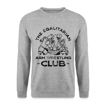 Arm Wrestling – 3 - Unisex Sweatshirt - salt & pepper - Front - Alina (178cm) & Michal (187cm)