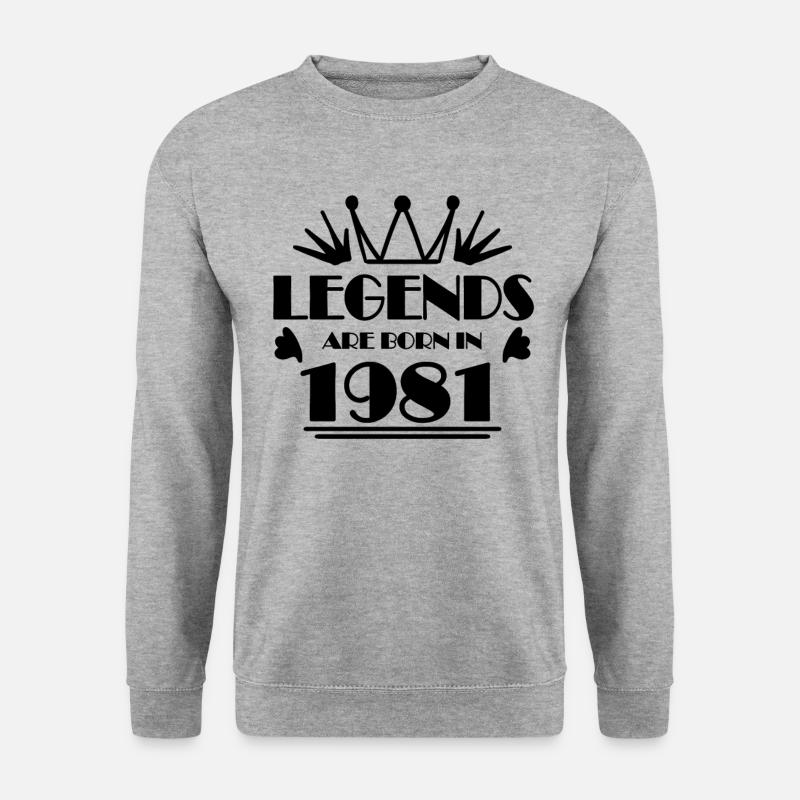 1981 - Born 1981 - Unisex Sweatshirt - salt & pepper
