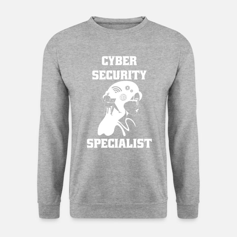 Cybersecurity - IT-Sicherheit Informatiker - Unisex Pullover - Weißgrau meliert