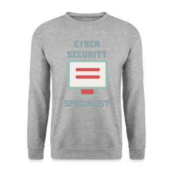 Cybersecurity - IT-Sicherheit Informatiker - Unisex Pullover - Weißgrau meliert - Vorne - Alina (178cm) & Michal (187cm)