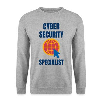 Cybersecurity - IT Security Computer Scientist - Unisex Sweatshirt - salt & pepper - Front - Alina (178cm) & Michal (187cm)