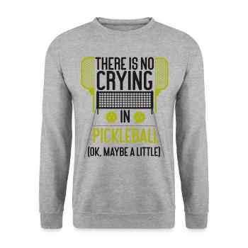 Pickleball There Is No Crying In - Unisex Pullover - Weißgrau meliert - Vorne - Alina (178cm) & Michal (187cm)