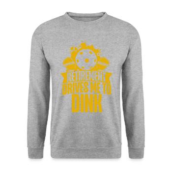 Pickleball Pun Retired Retirement - Unisex Sweatshirt - salt & pepper - Front - Alina (178cm) & Michal (187cm)